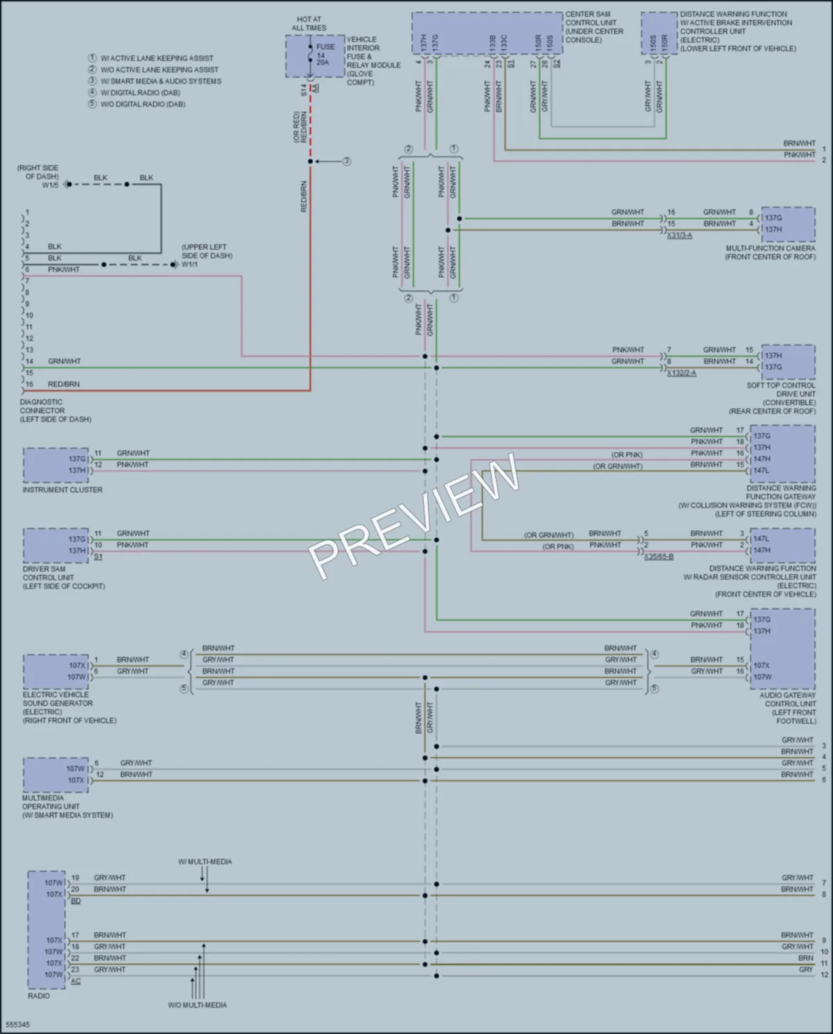 2017 Smart fortwoelectric Computer Data Lines wiring diagram preview