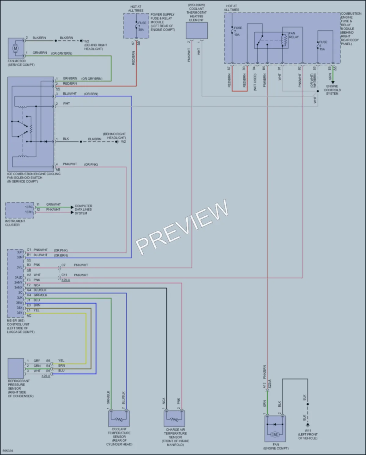 2017 Smart fortwoelectric Cooling Fan wiring diagram preview