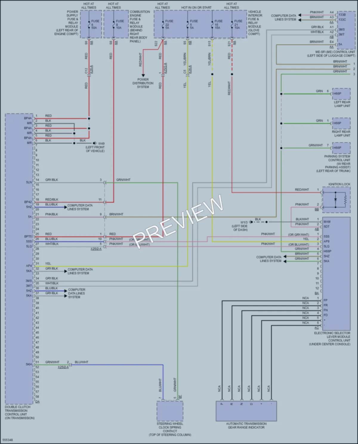 2017 Smart fortwoelectric Transmission wiring diagram preview