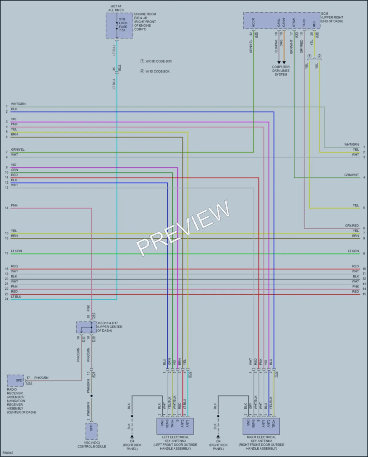 2017 Subaru BRZ Anti Theft wiring diagram preview
