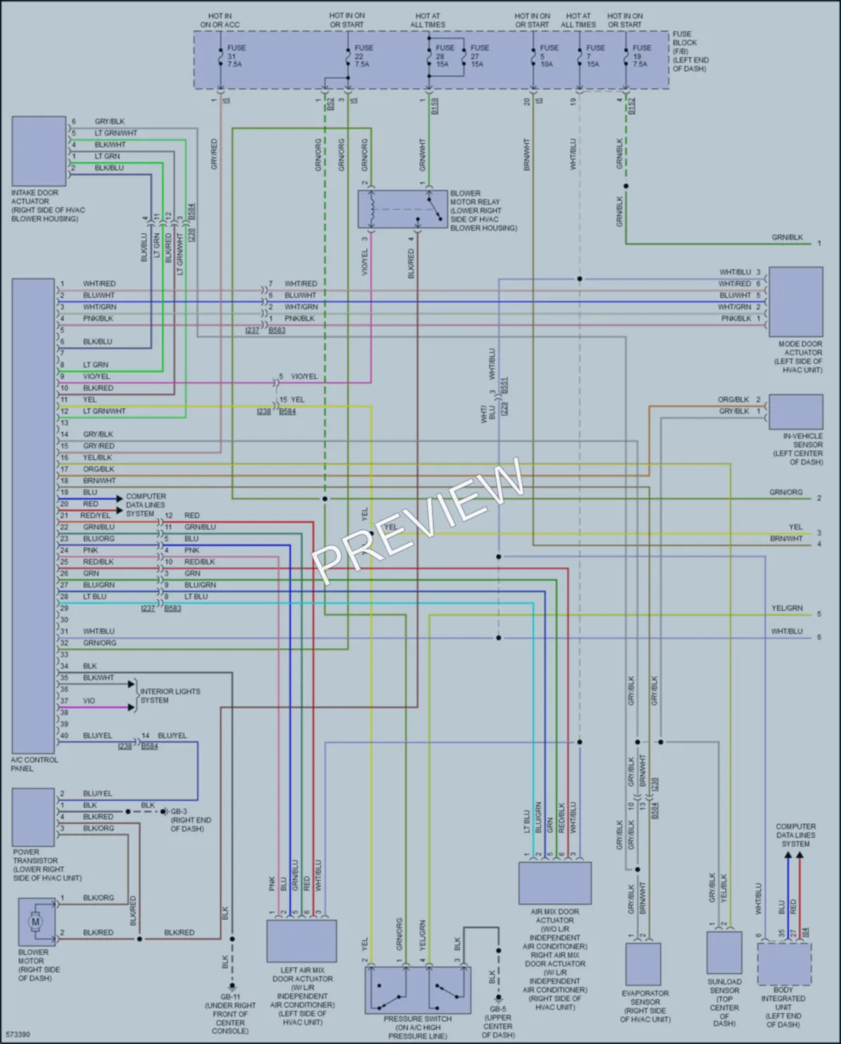 2017 Subaru Crosstrek Air Conditioning wiring diagram preview