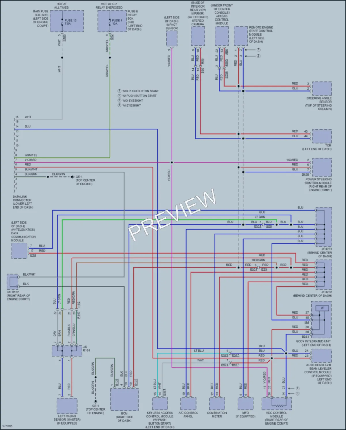 2017 Subaru Crosstrek Computer Data Lines wiring diagram preview