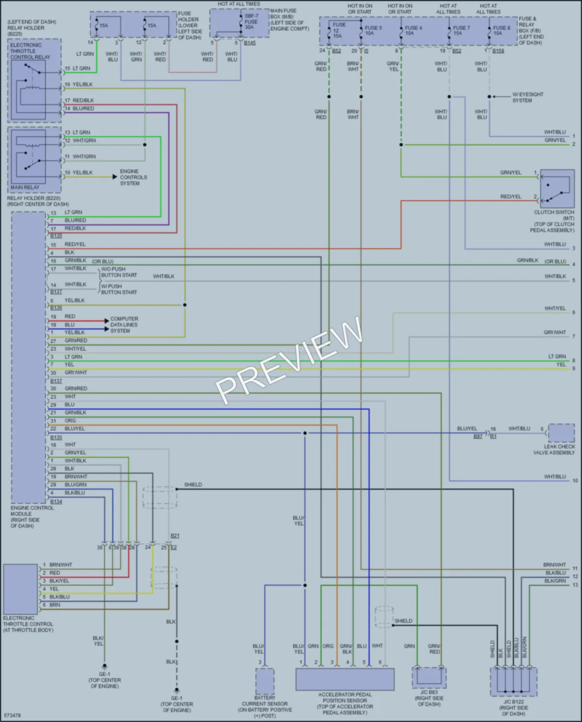 2017 Subaru Crosstrek Cruise Control wiring diagram preview
