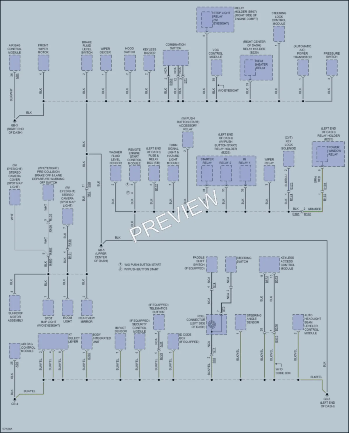 2017 Subaru Crosstrek Ground Distribution wiring diagram preview