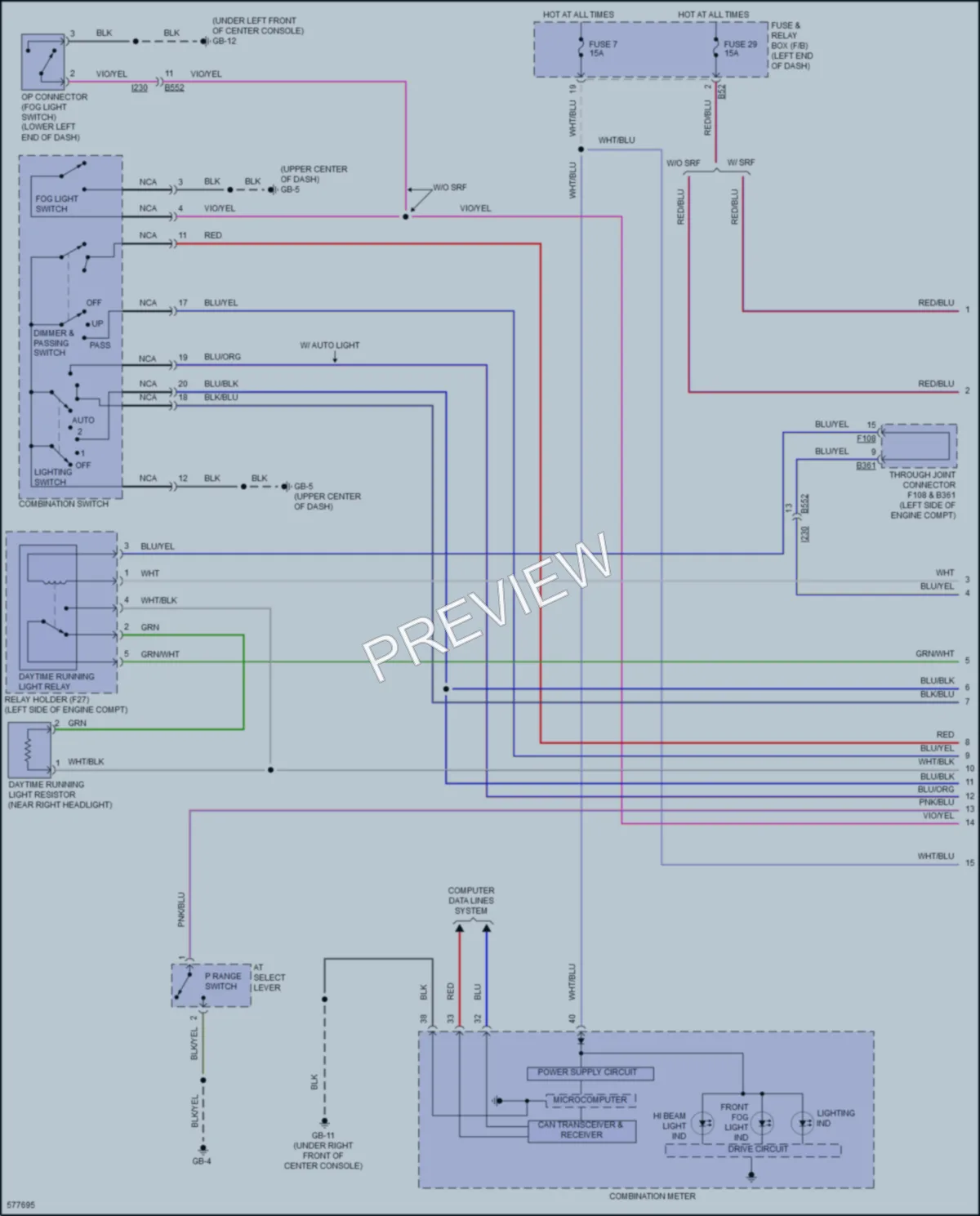 2017 Subaru Crosstrek Headlights wiring diagram preview