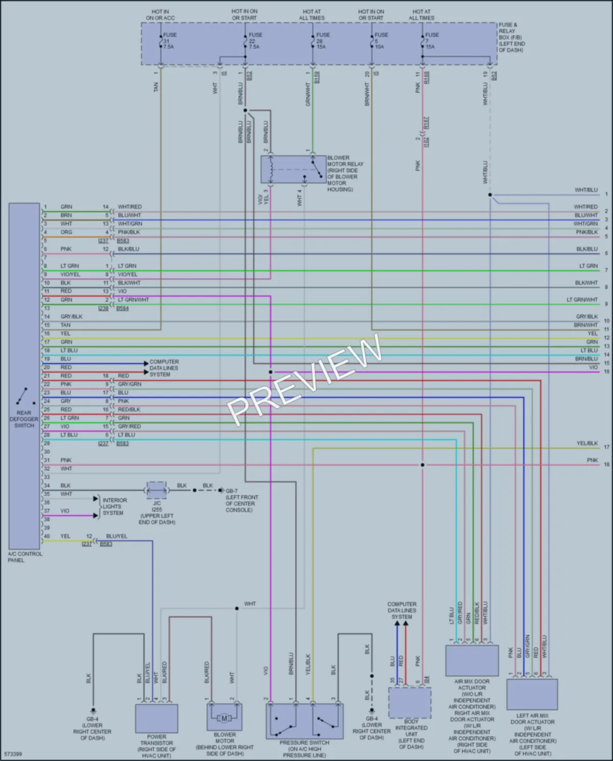 2017 Subaru Forester Air Conditioning wiring diagram preview
