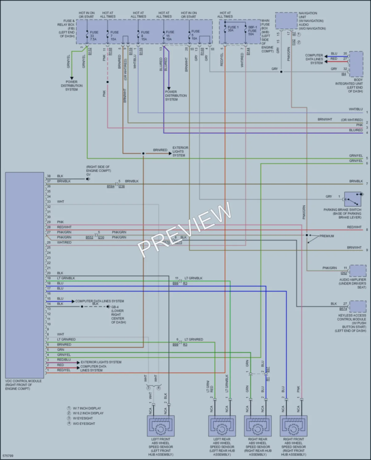 2017 Subaru Forester Anti Lock Brakes wiring diagram preview