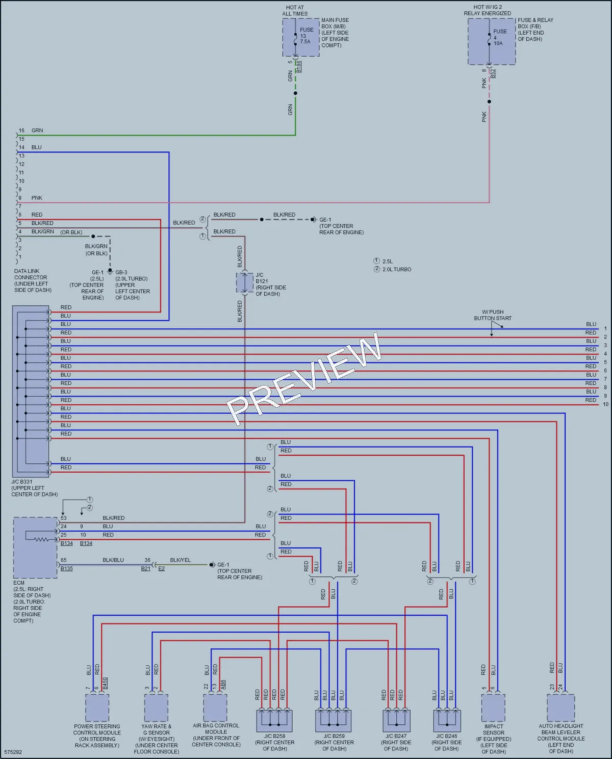 2017 Subaru Forester Computer Data Lines wiring diagram preview