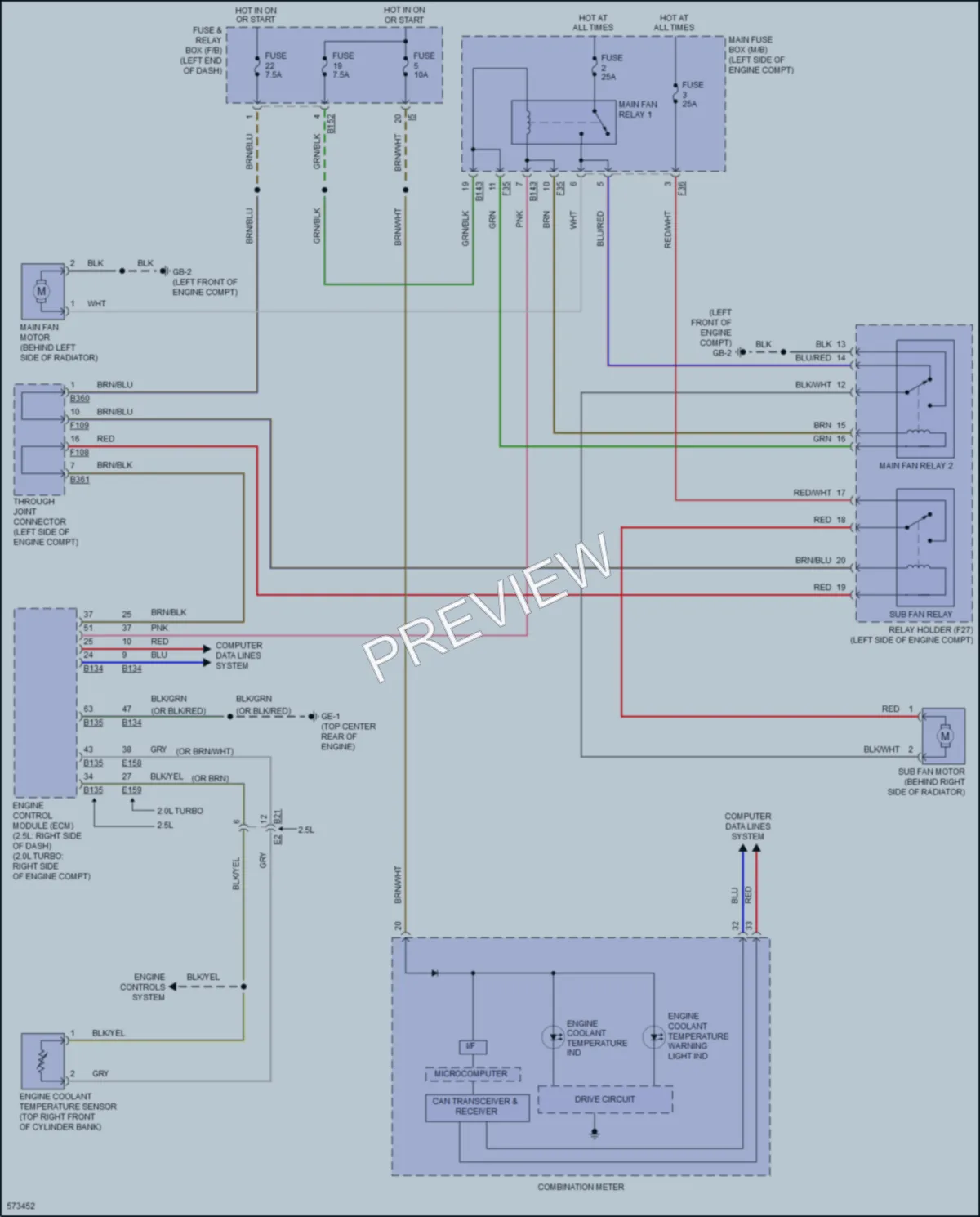 2017 Subaru Forester Cooling Fan wiring diagram preview
