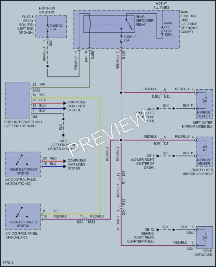 2017 Subaru Forester Defoggers wiring diagram preview