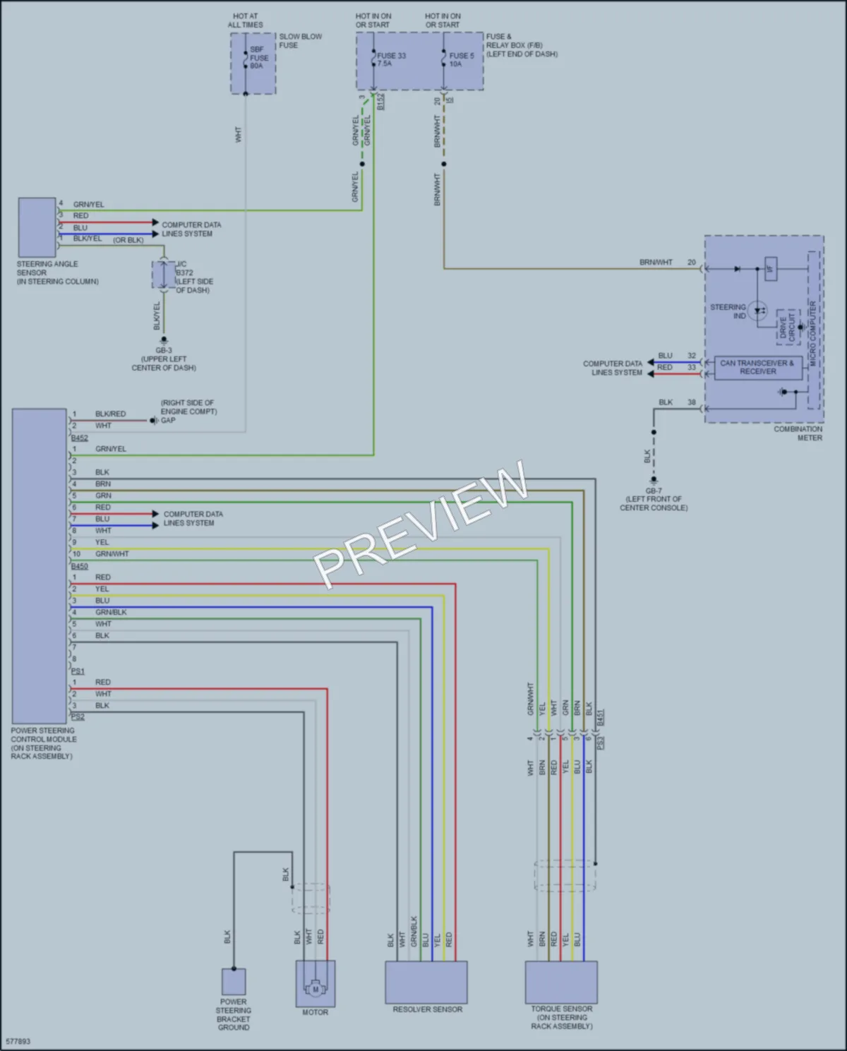 2017 Subaru Forester Electronic Power Steering wiring diagram preview