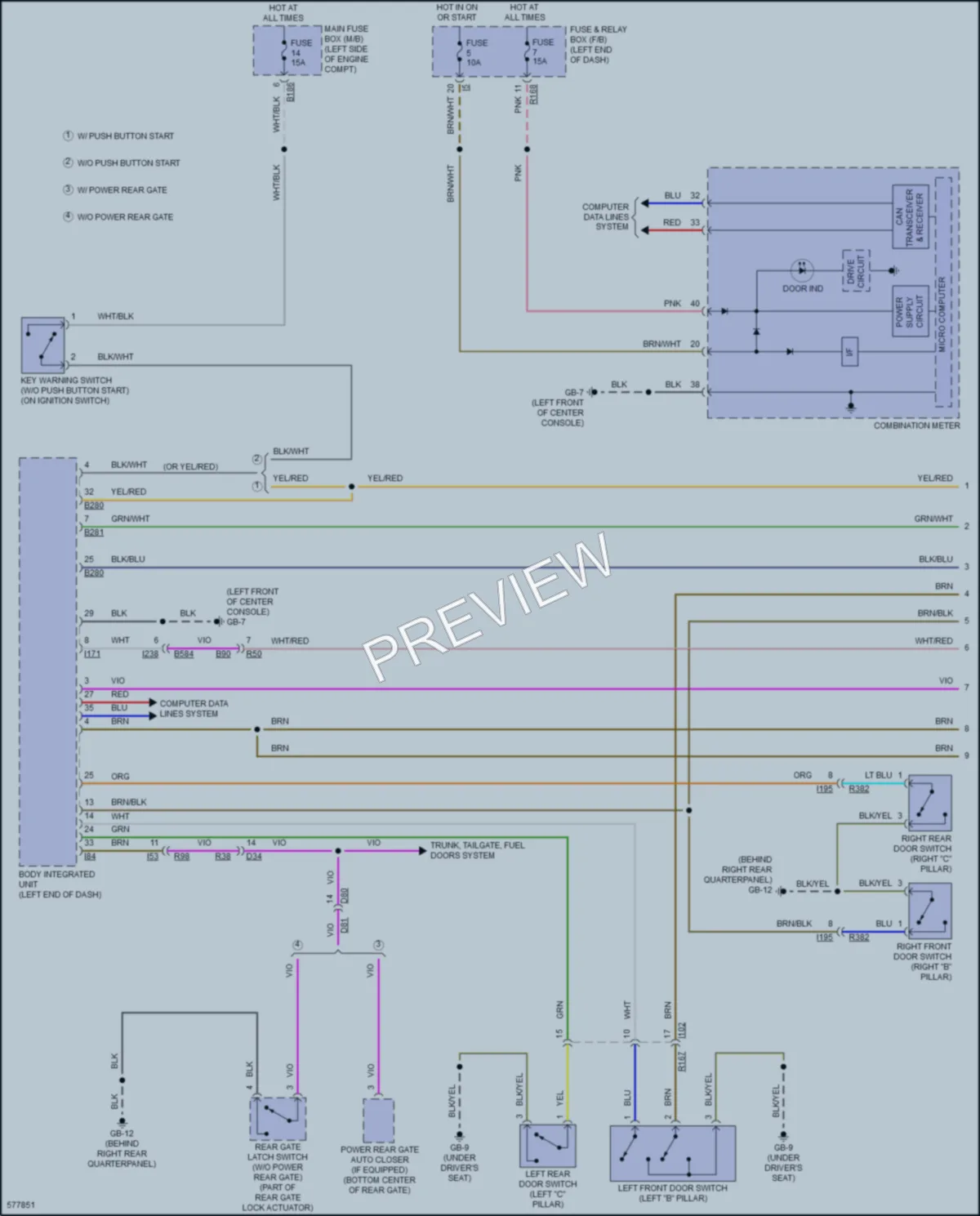 2017 Subaru Forester Interior Lights wiring diagram preview