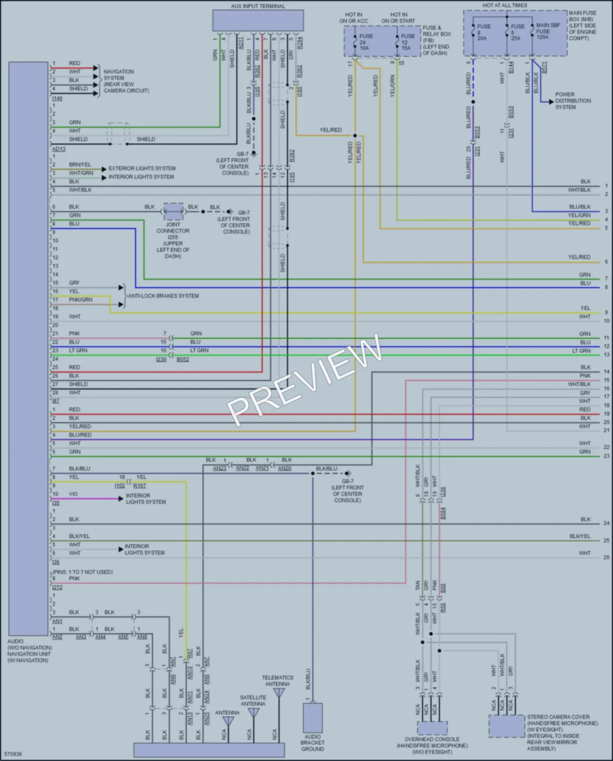 2017 Subaru Forester Radio wiring diagram preview