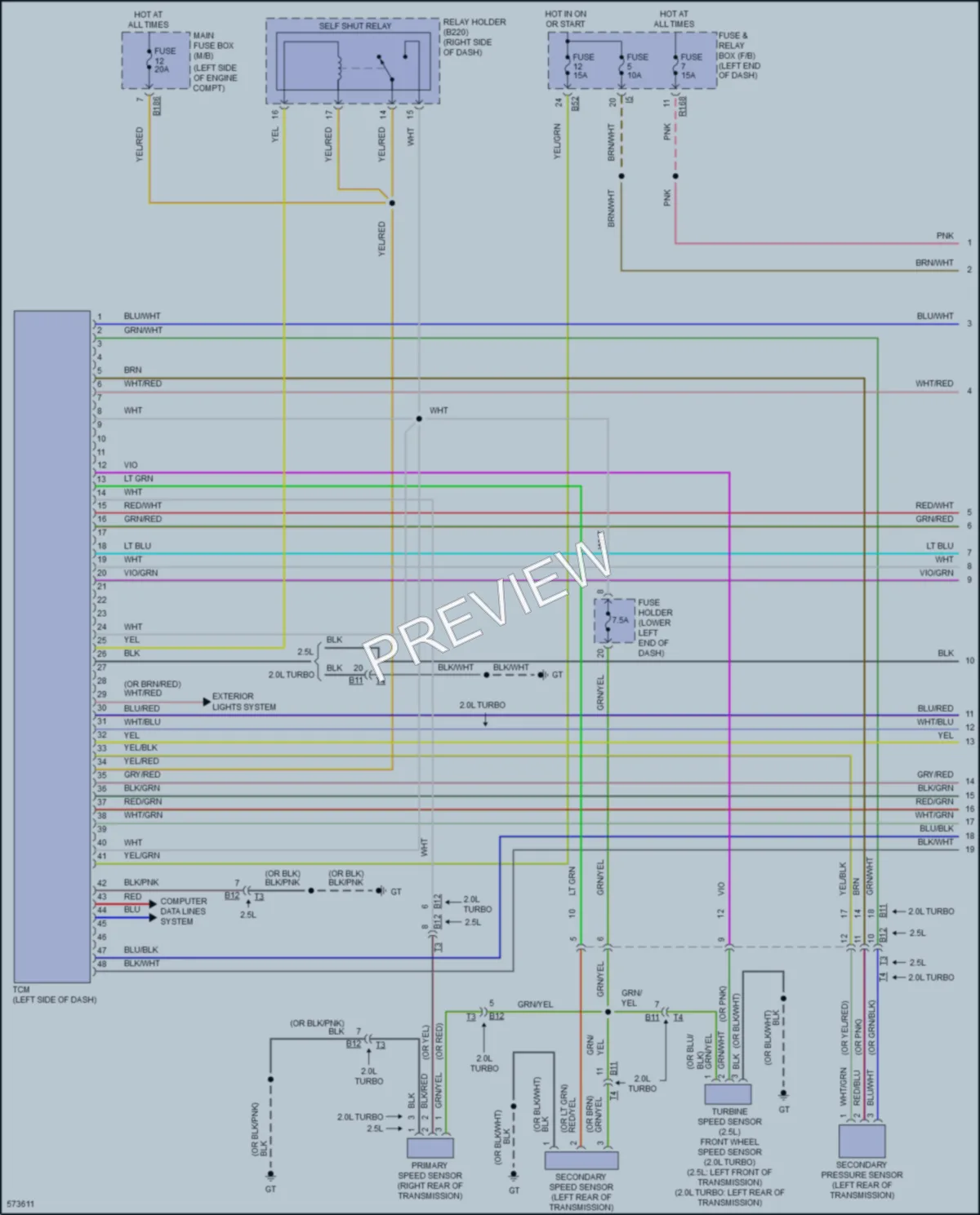 2017 Subaru Forester Transmission wiring diagram preview