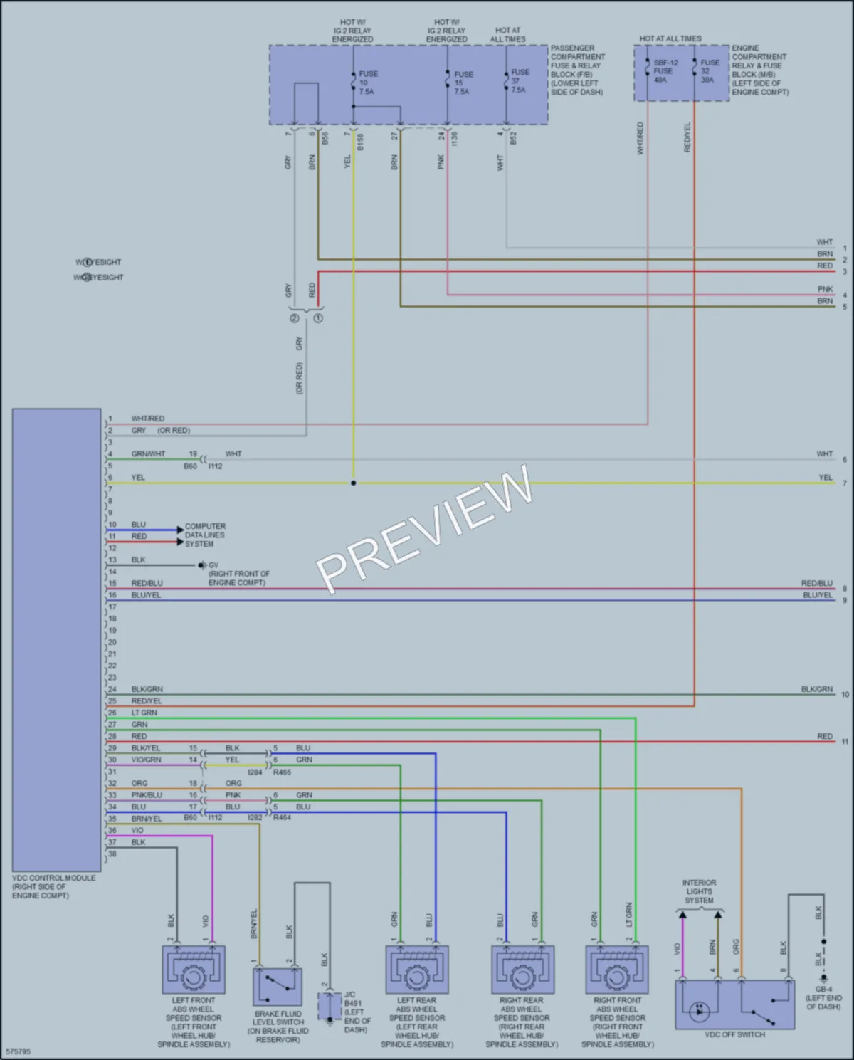 2017 Subaru Impreza Anti Lock Brakes wiring diagram preview