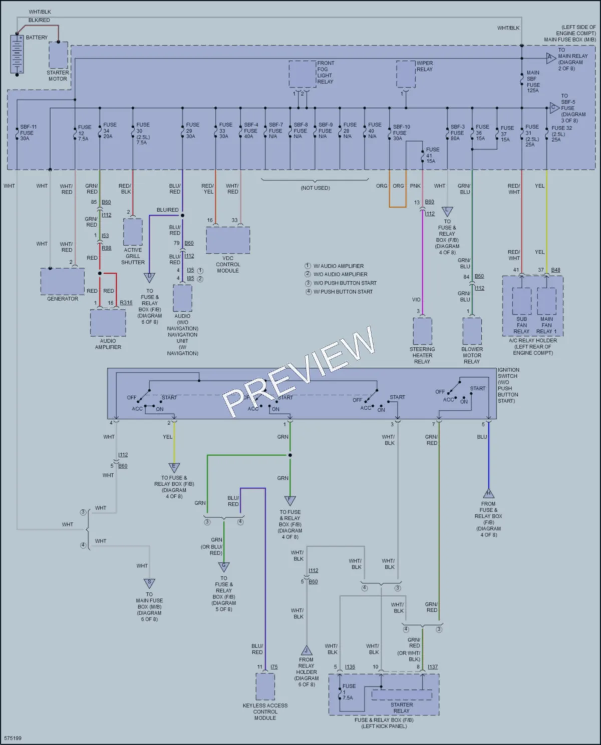 2017 Subaru Legacy Power Distribution wiring diagram preview