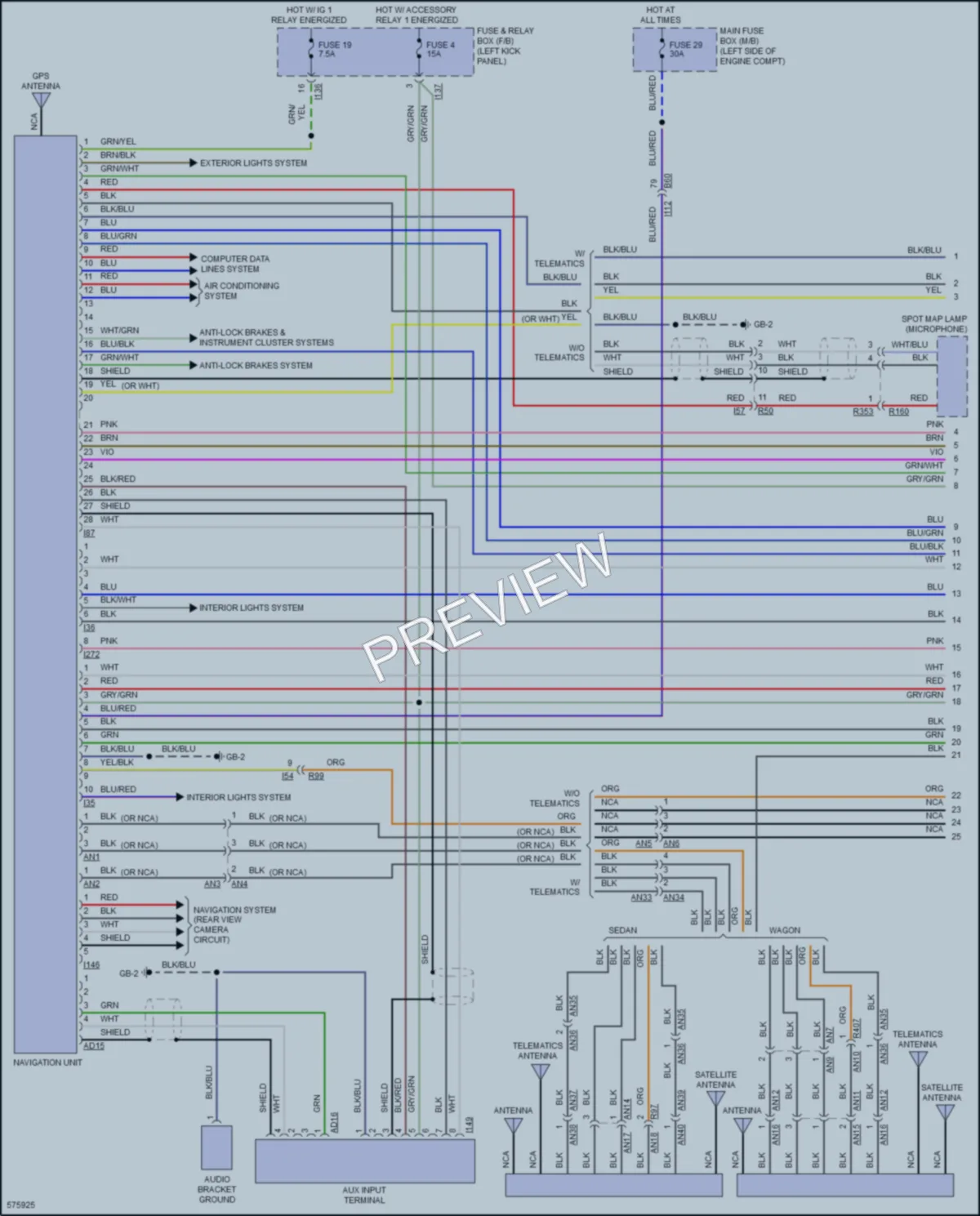 2017 Subaru Legacy Radio wiring diagram preview