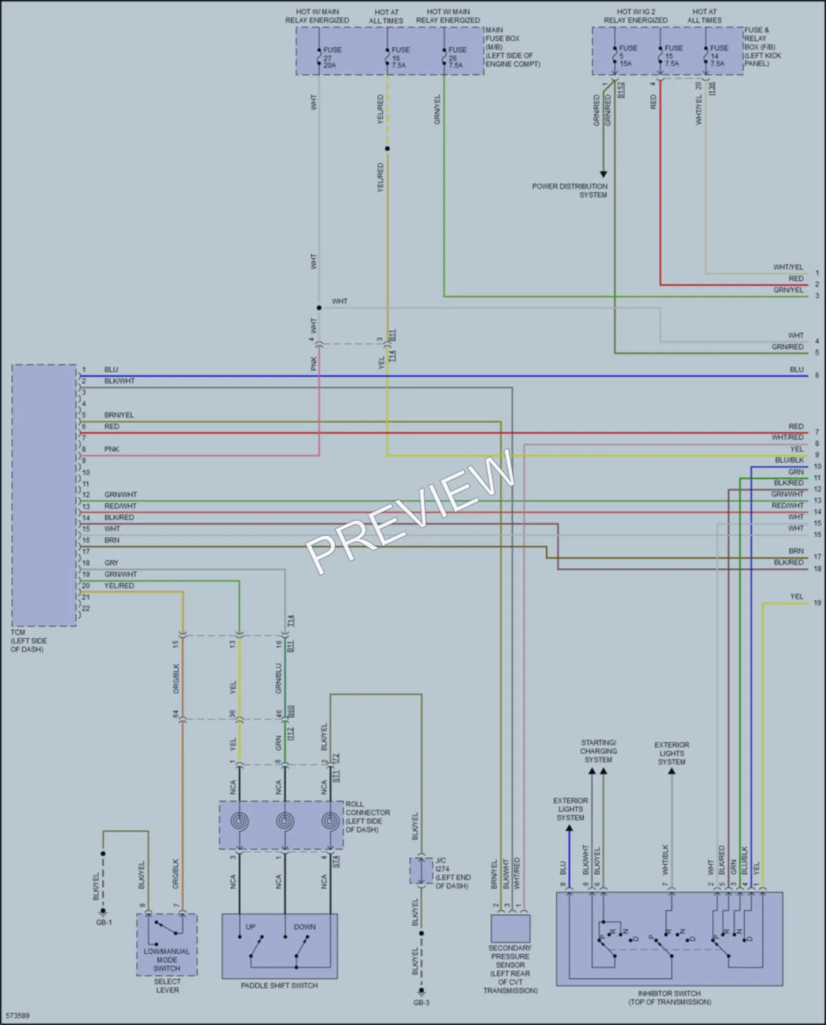 2017 Subaru Legacy Transmission wiring diagram preview