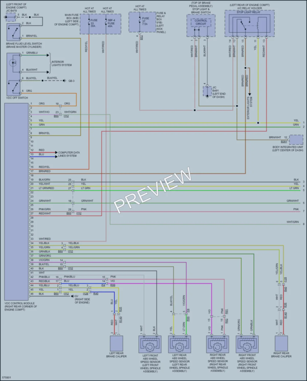 2017 Subaru Outback Anti Lock Brakes wiring diagram preview