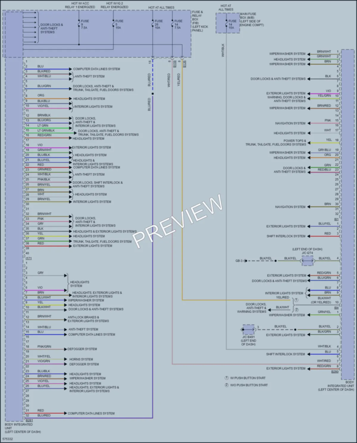 2017 Subaru Outback Body Control Modules wiring diagram preview