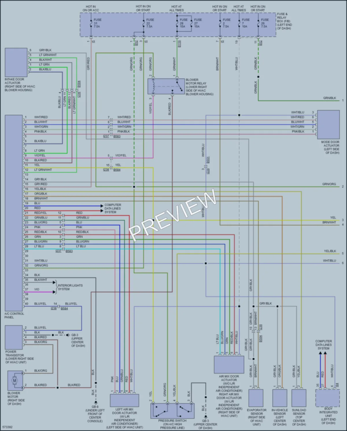 2017 Subaru WRX Air Conditioning wiring diagram preview