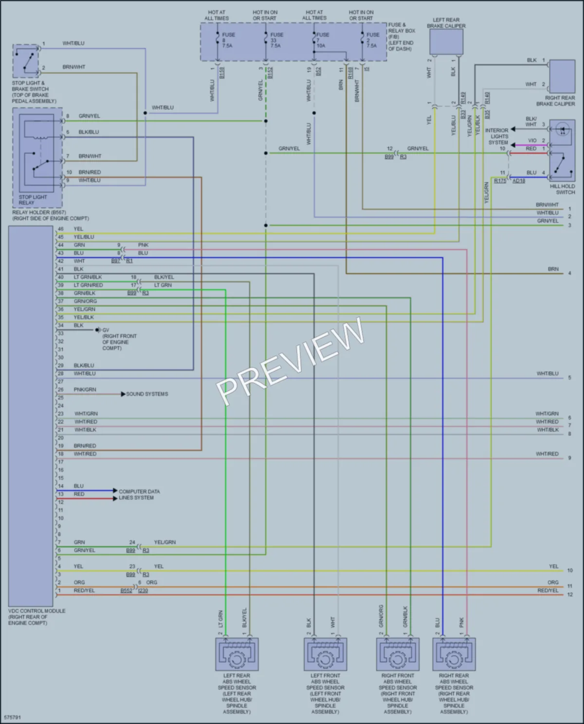 2017 Subaru WRX Anti Lock Brakes wiring diagram preview