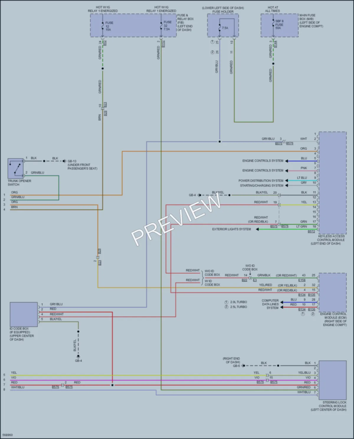 2017 Subaru WRX Anti Theft wiring diagram preview