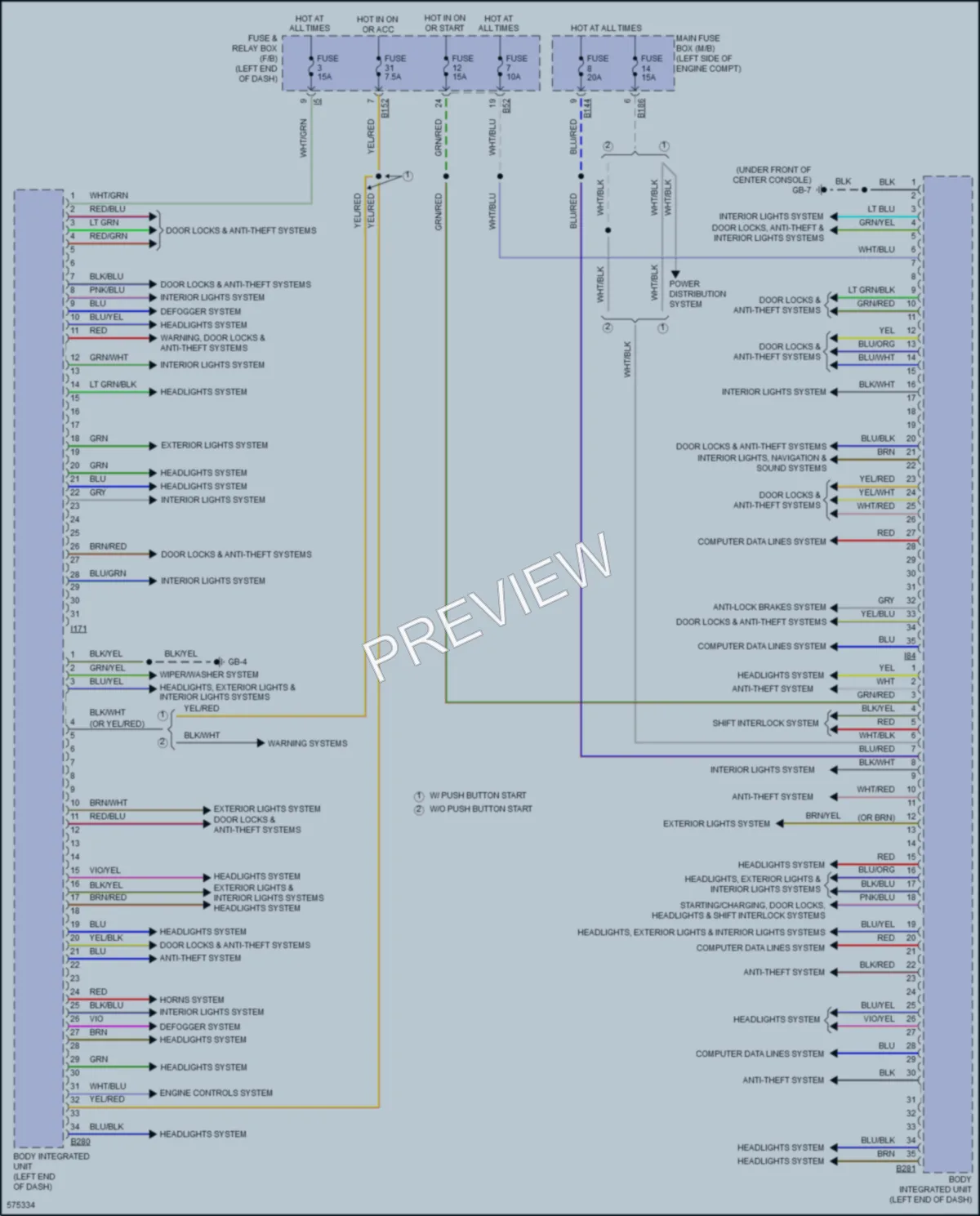 2017 Subaru WRX Body Control Modules wiring diagram preview