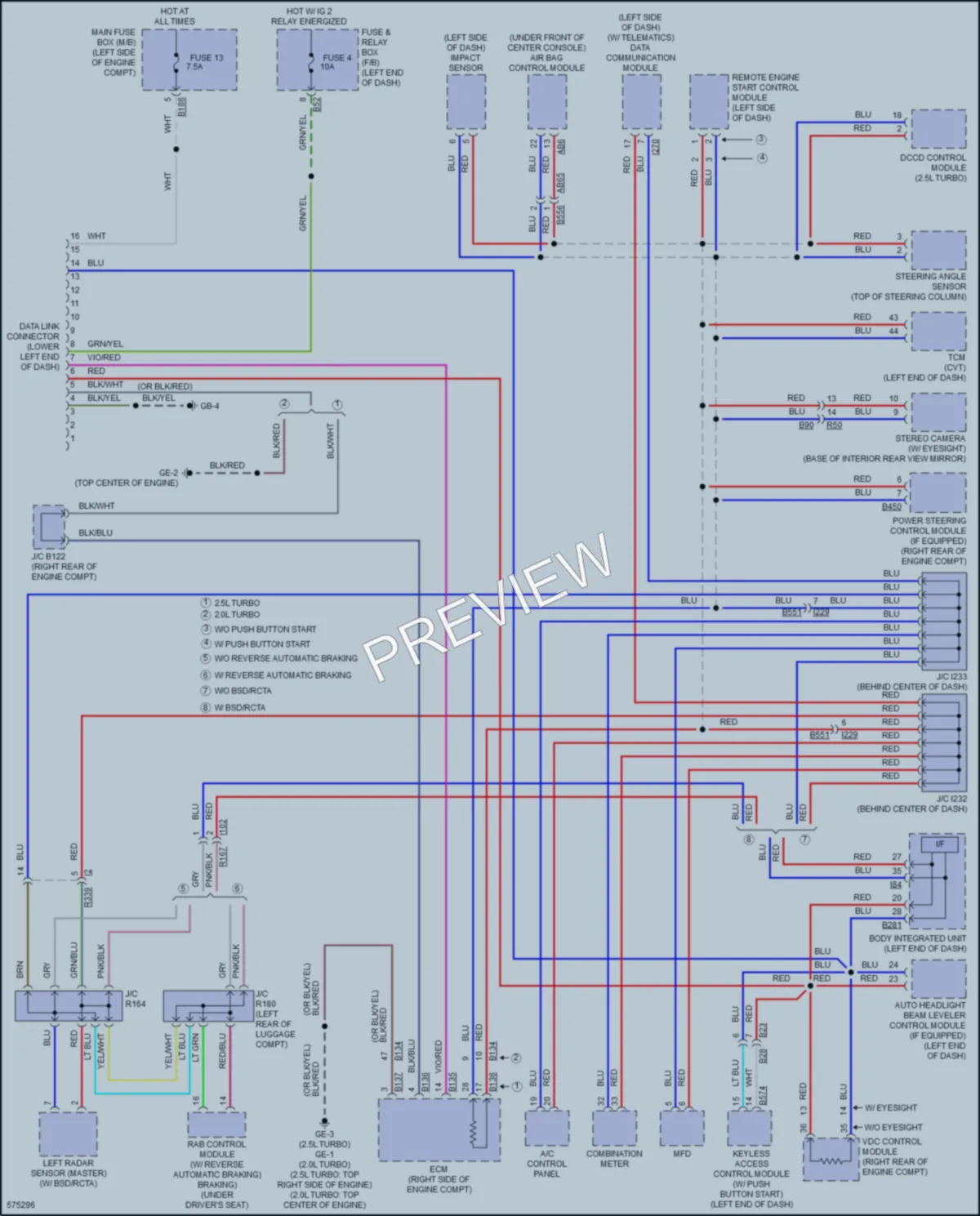 2017 Subaru WRX Computer Data Lines wiring diagram preview