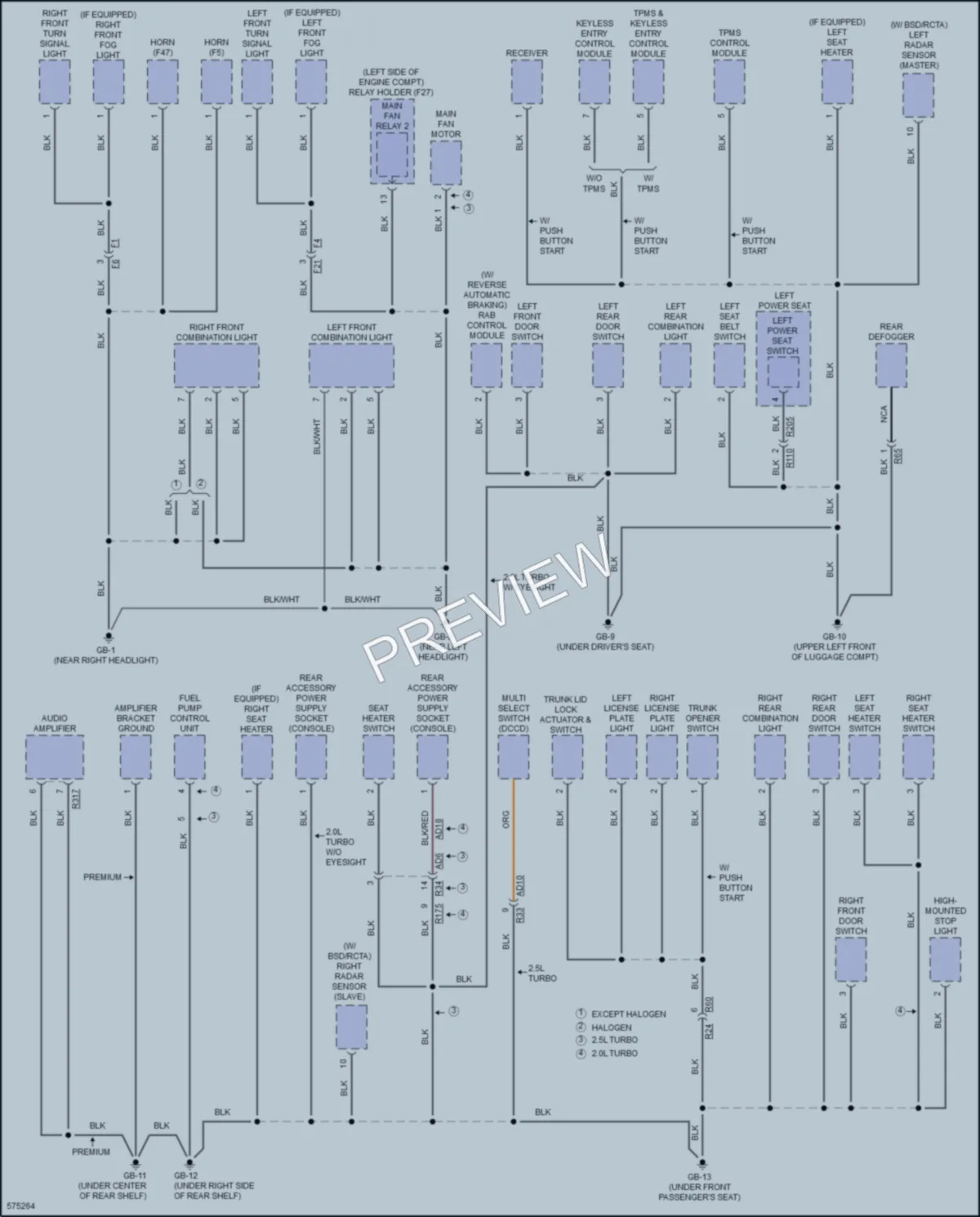 2017 Subaru WRX Ground Distribution wiring diagram preview