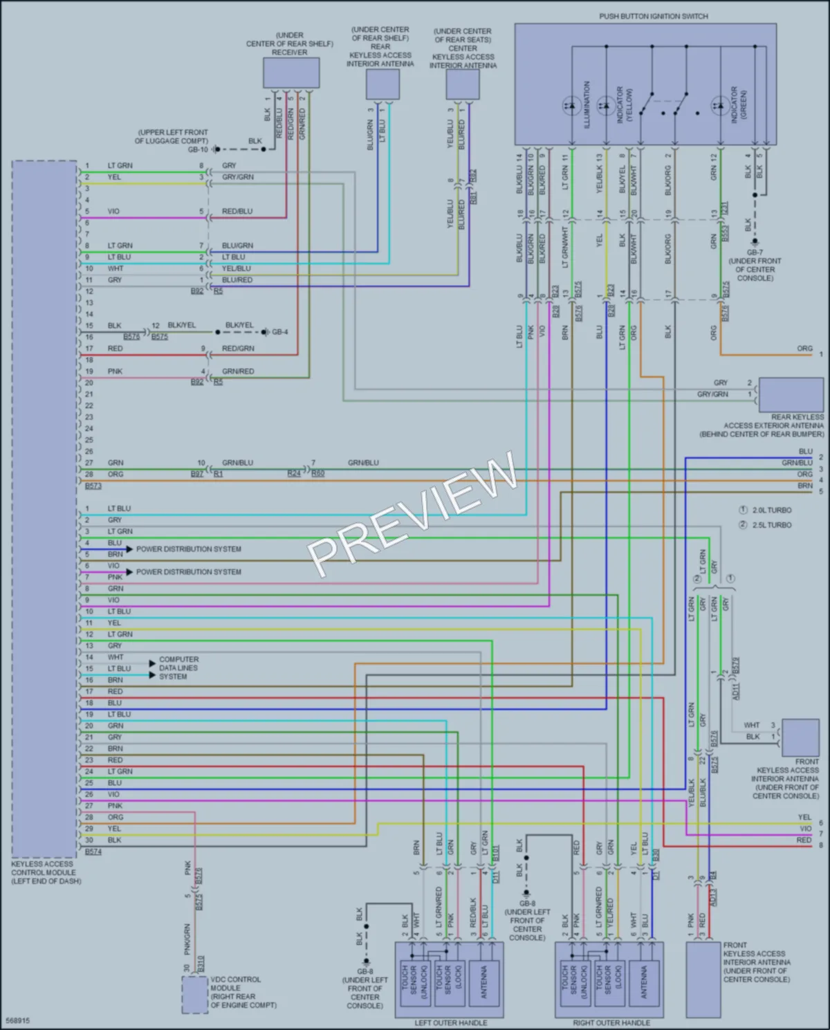 2017 Subaru WRX Power Door Locks wiring diagram preview