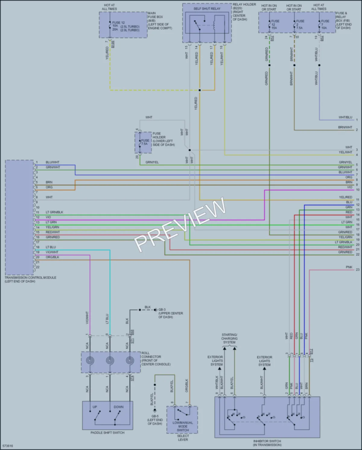 2017 Subaru WRX Transmission wiring diagram preview