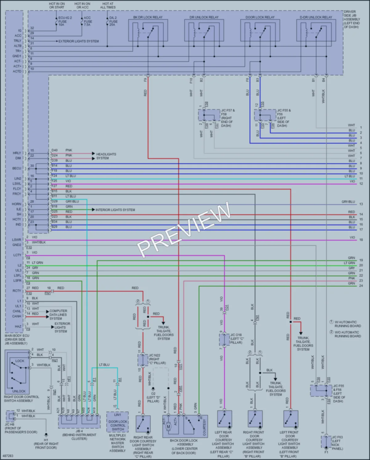2017 Toyota 4Runner Anti Theft wiring diagram preview