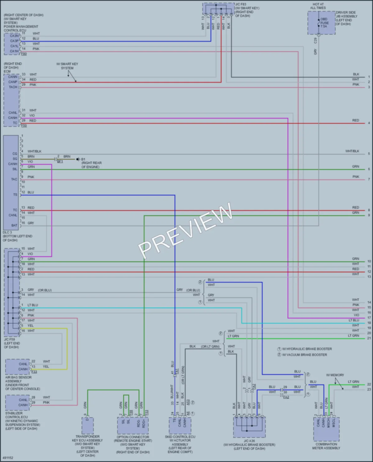 2017 Toyota 4Runner Computer Data Lines wiring diagram preview