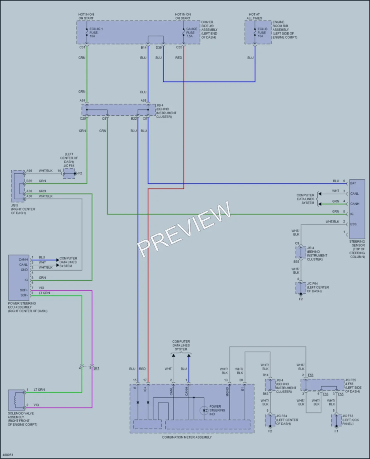 2017 Toyota 4Runner Electronic Power Steering wiring diagram preview