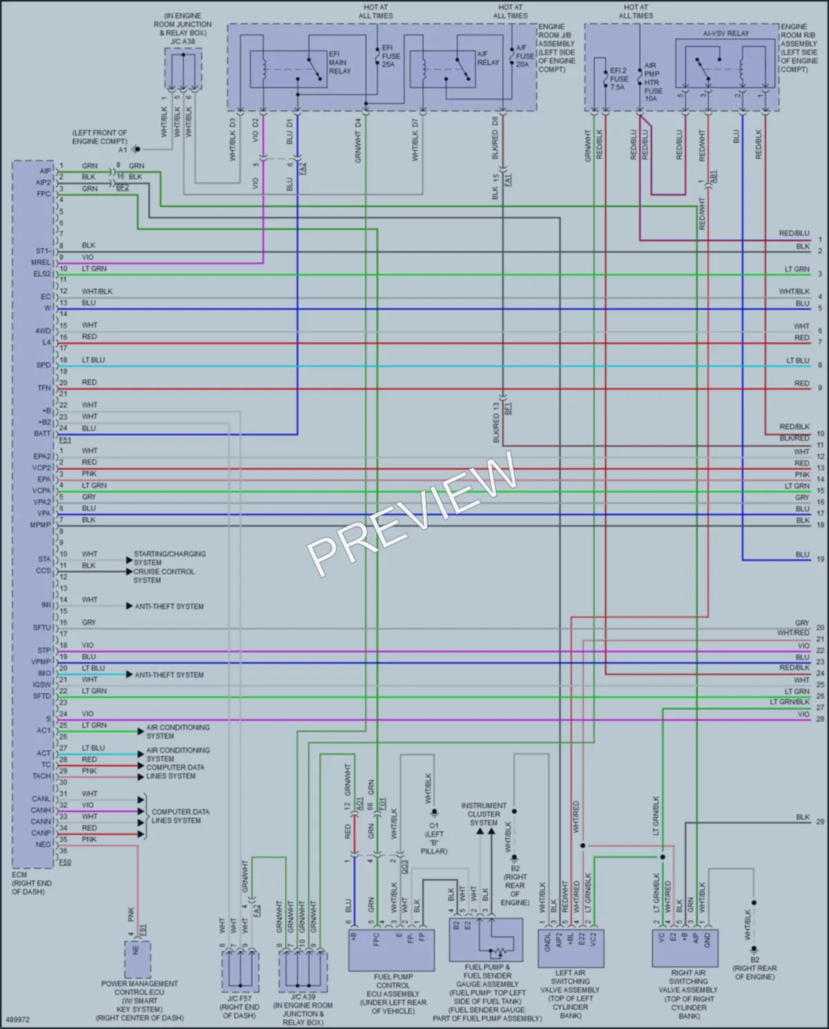 2017 Toyota 4Runner Engine Performance wiring diagram preview