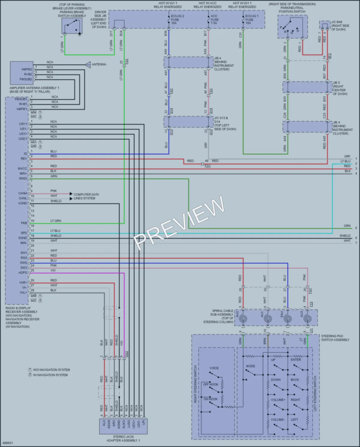 2017 Toyota 4Runner Navigation wiring diagram preview