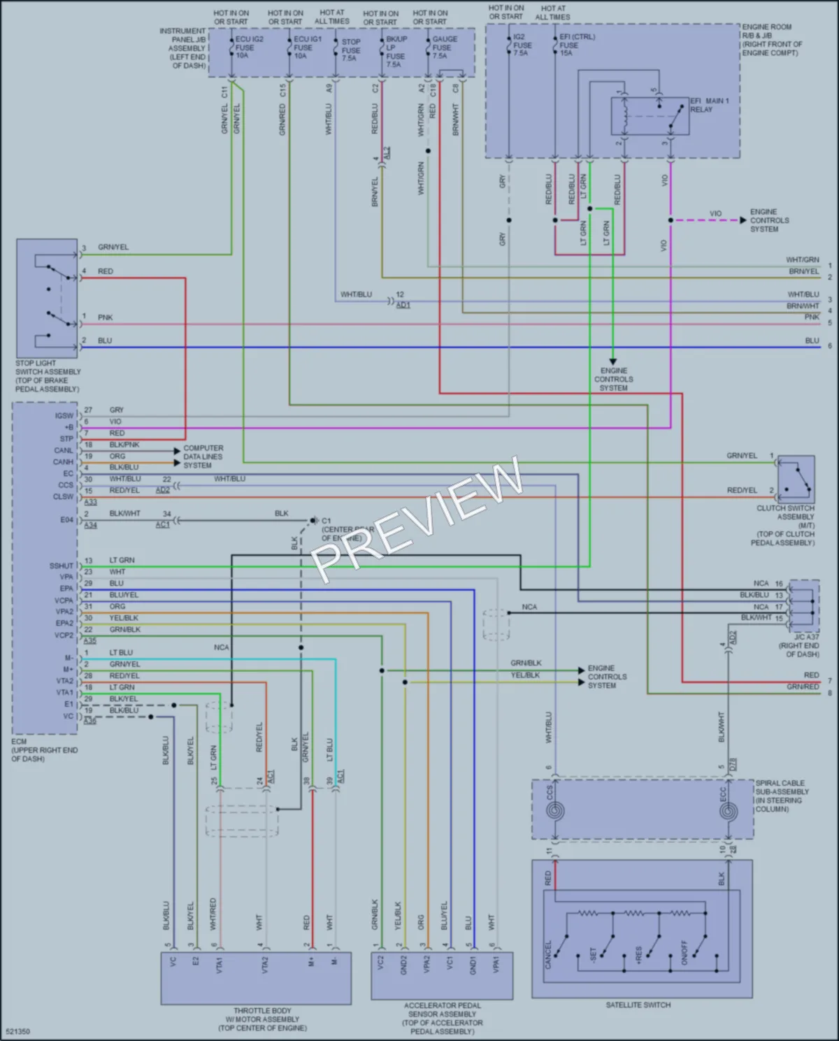 2017 Toyota 86 Cruise Control wiring diagram preview