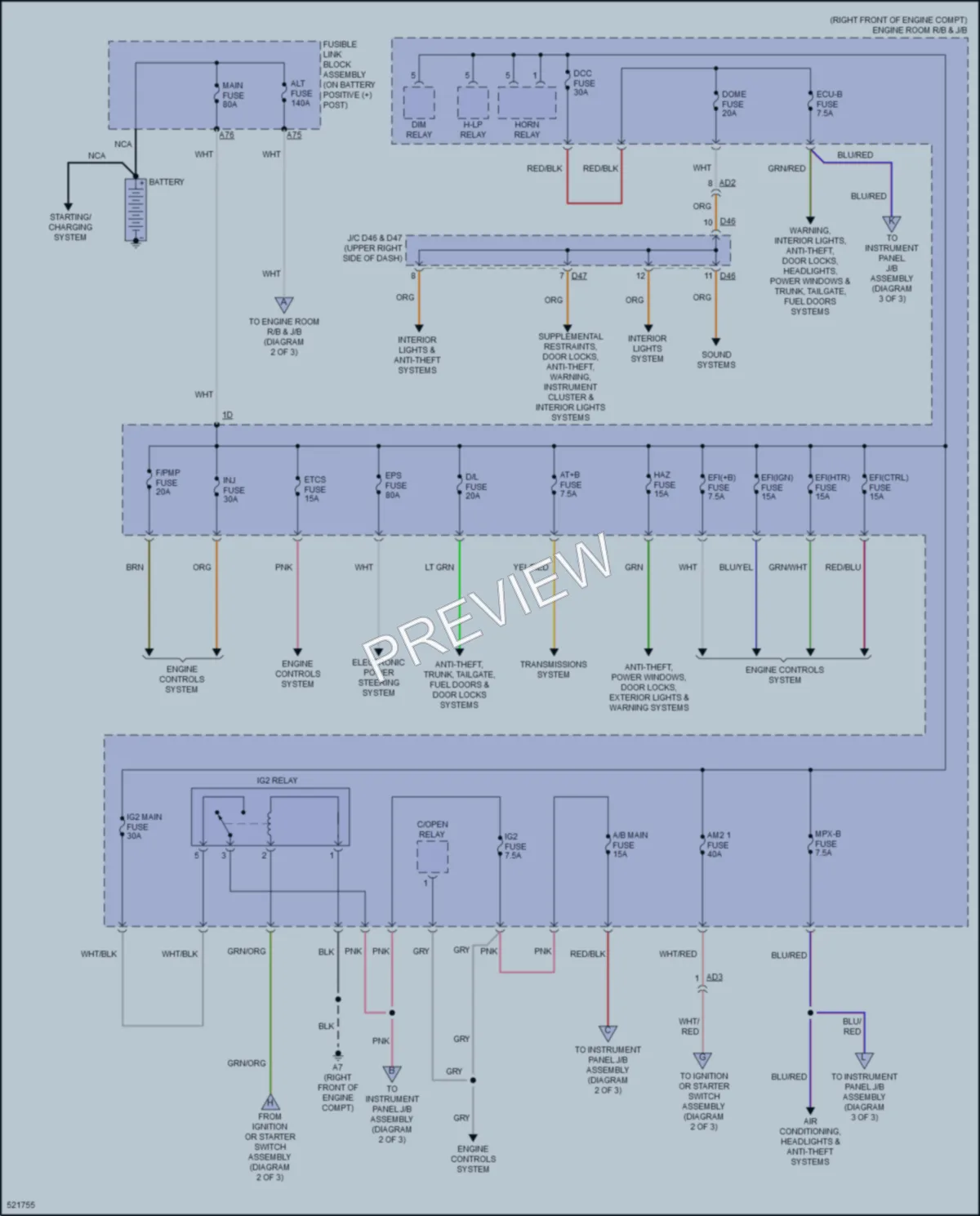2017 Toyota 86 Power Distribution wiring diagram preview
