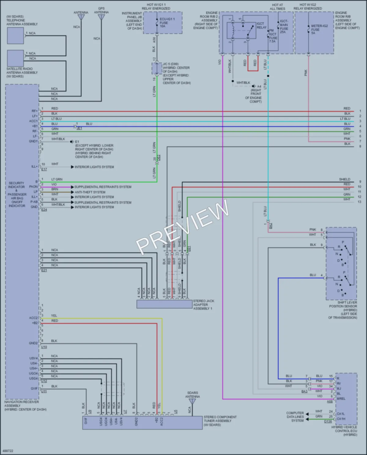 2017 Toyota Avalon Radio wiring diagram preview