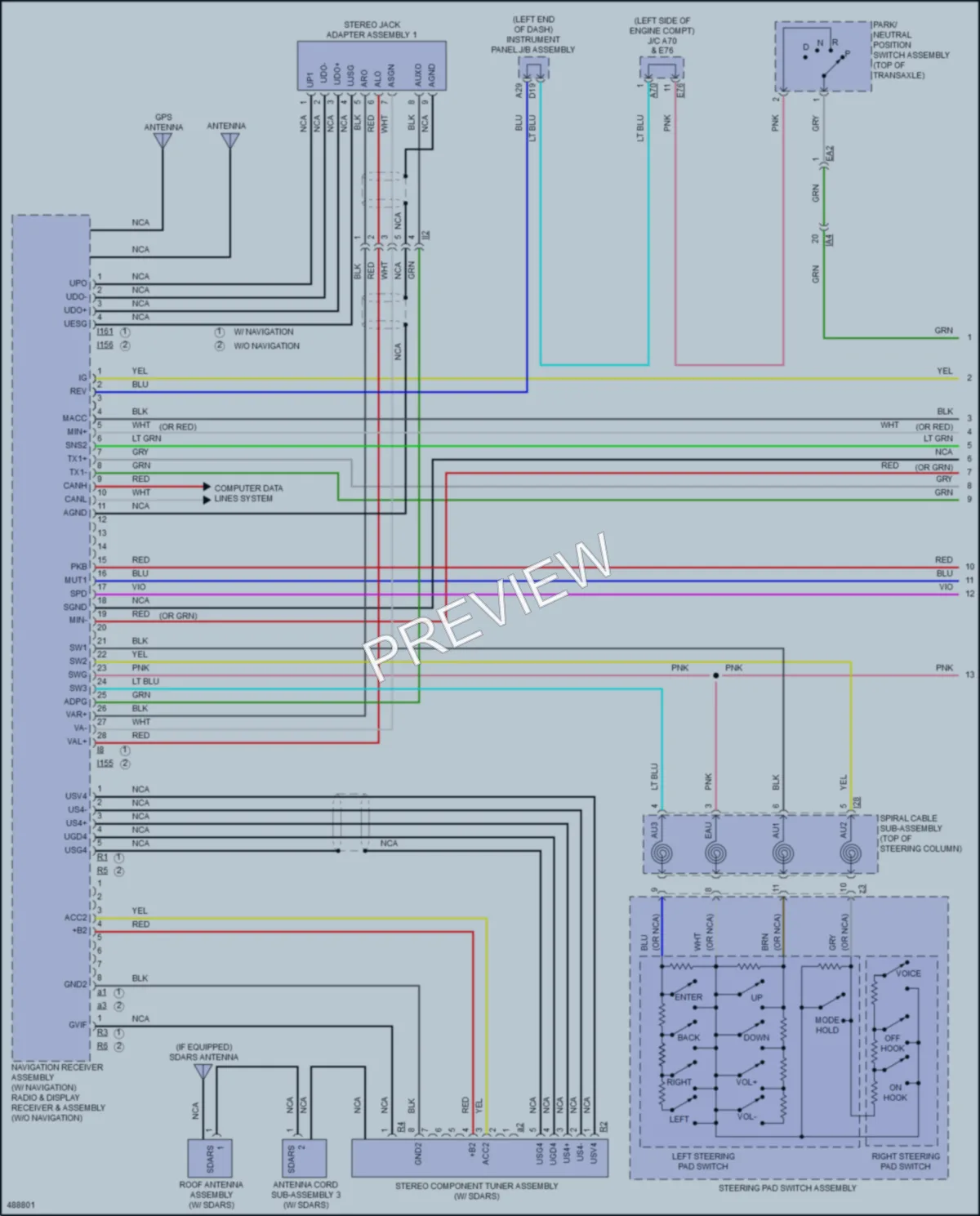 2017 Toyota Camry Radio wiring diagram preview
