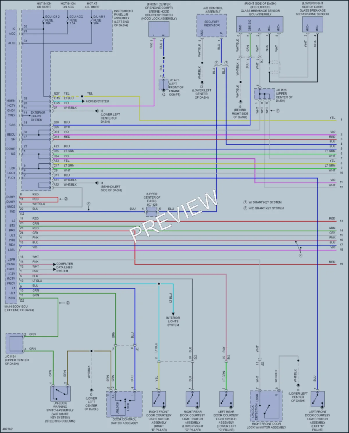 2017 Toyota CamryHybrid Anti Theft wiring diagram preview