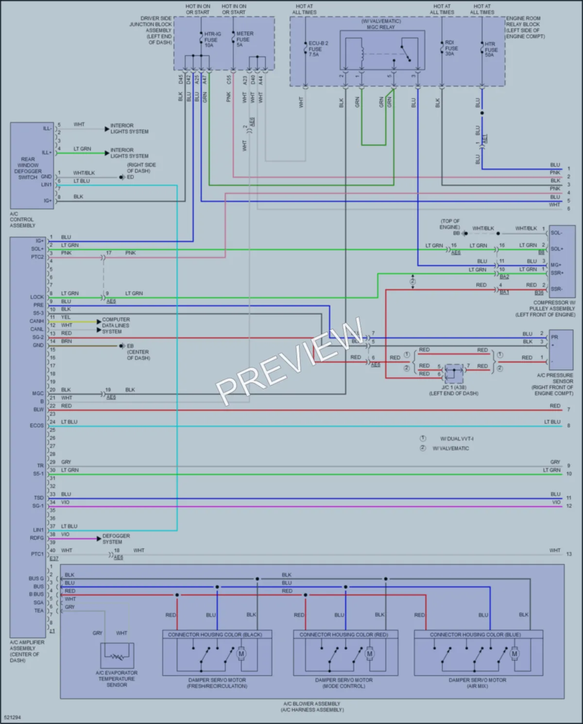 2017 Toyota Corolla Air Conditioning wiring diagram preview