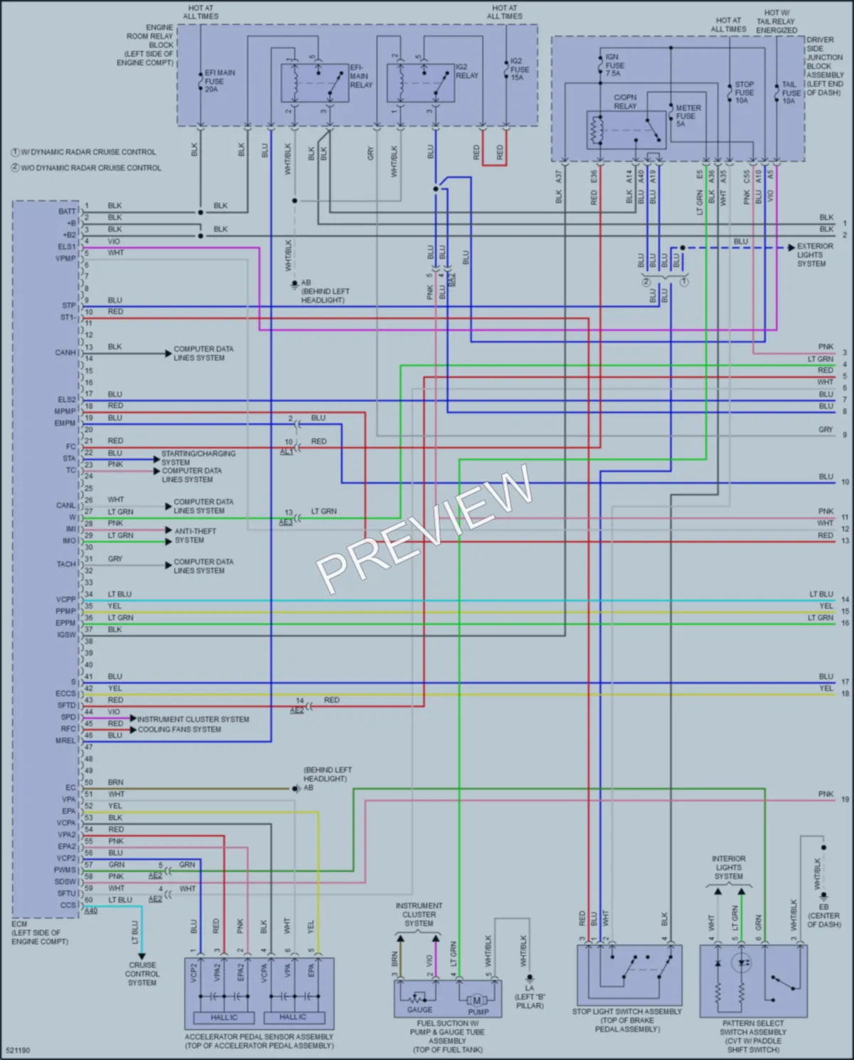 2017 Toyota Corolla Engine Performance wiring diagram preview