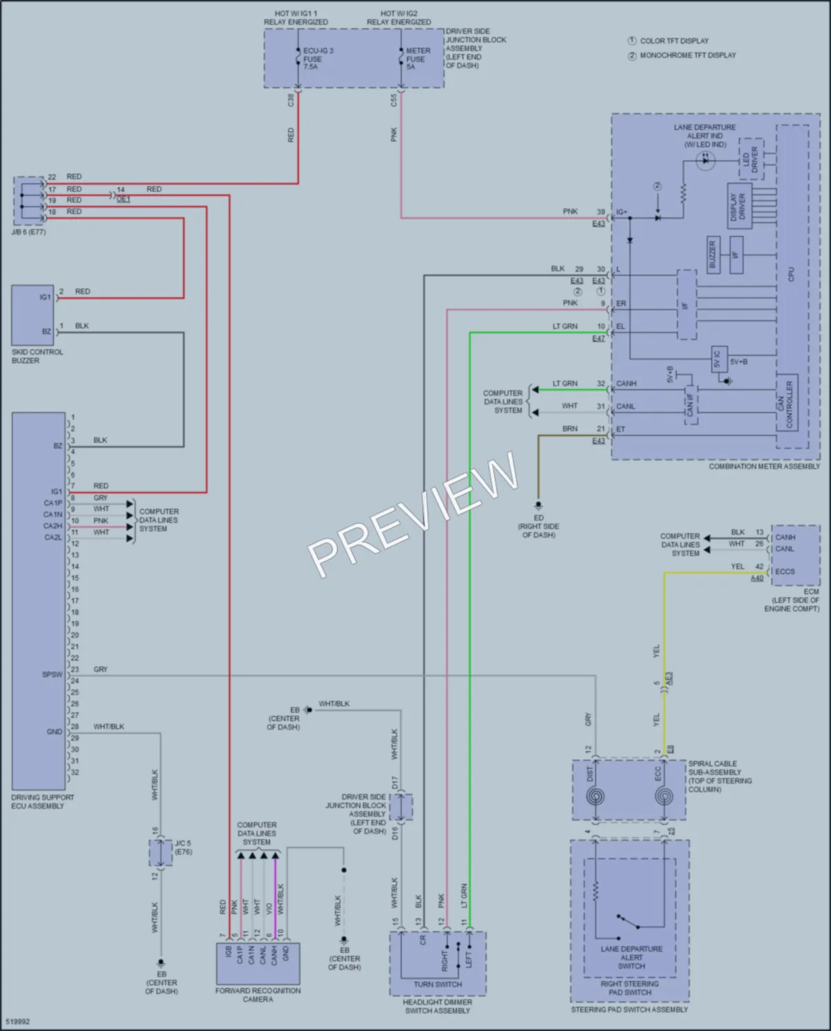 2017 Toyota Corolla Navigation wiring diagram preview