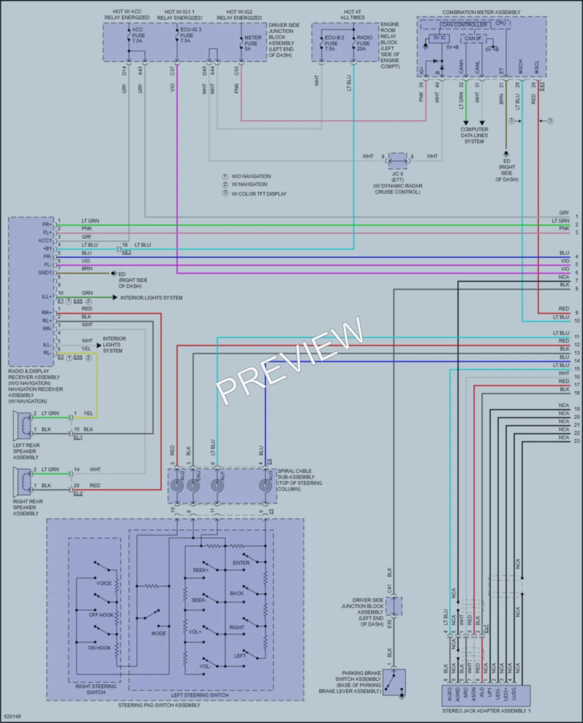 2017 Toyota Corolla Radio wiring diagram preview
