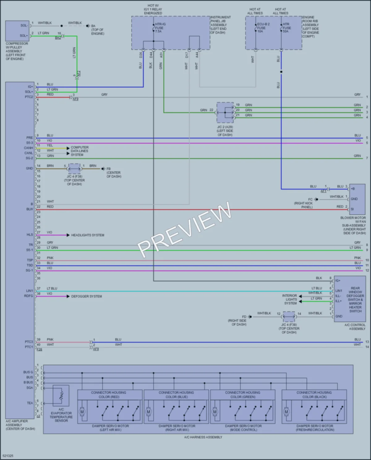 2017 Toyota CorollaiM Air Conditioning wiring diagram preview