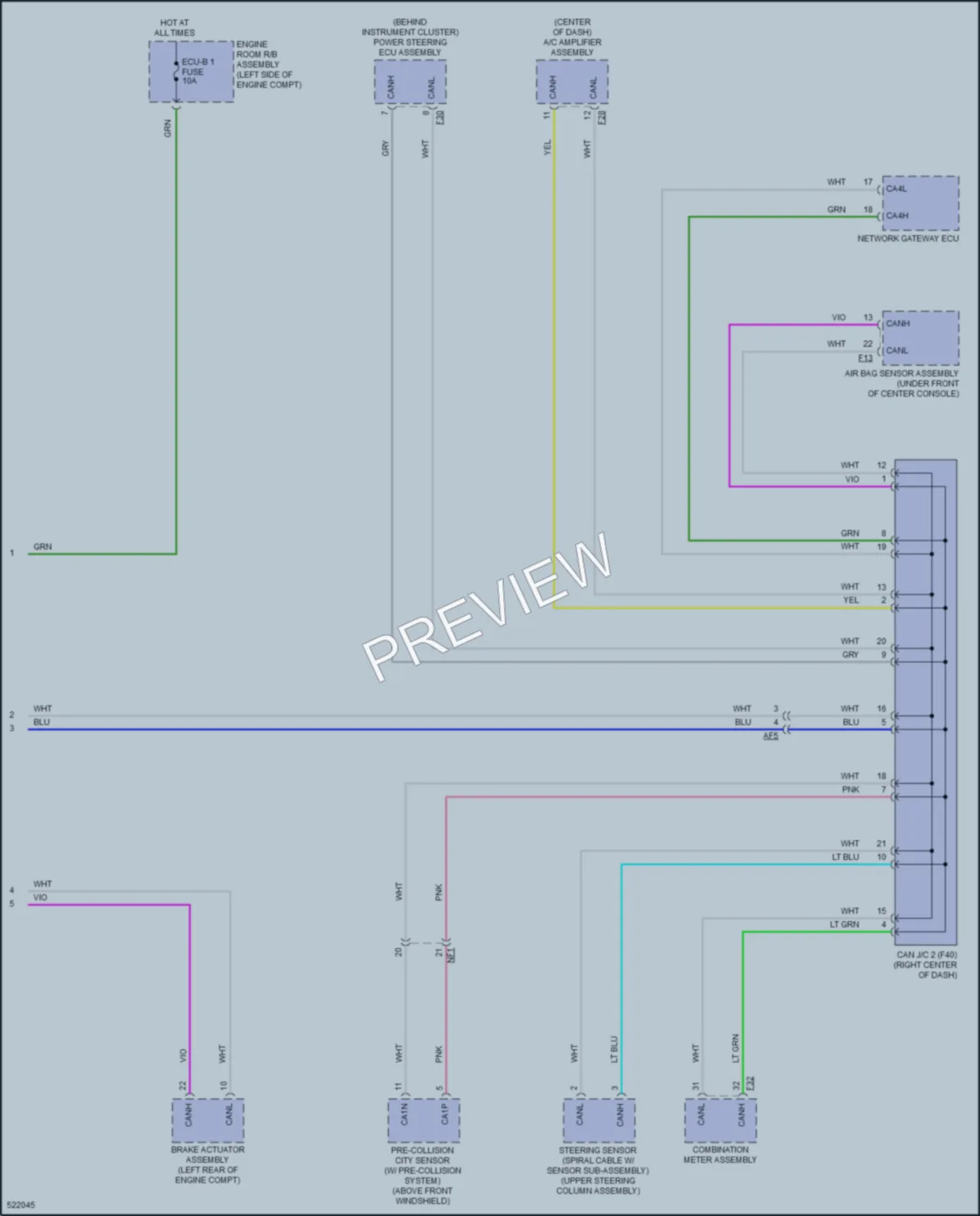 2017 Toyota CorollaiM Body Control Modules wiring diagram preview