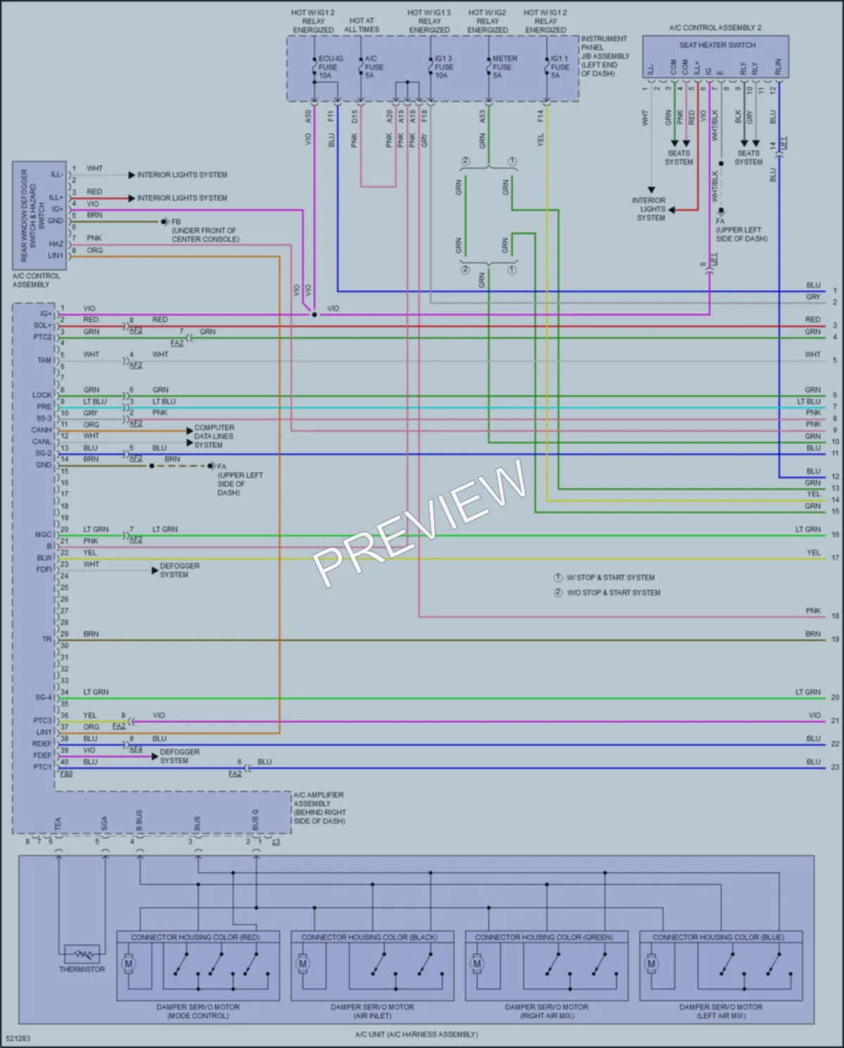 2017 Toyota HighlanderHybrid Air Conditioning wiring diagram preview