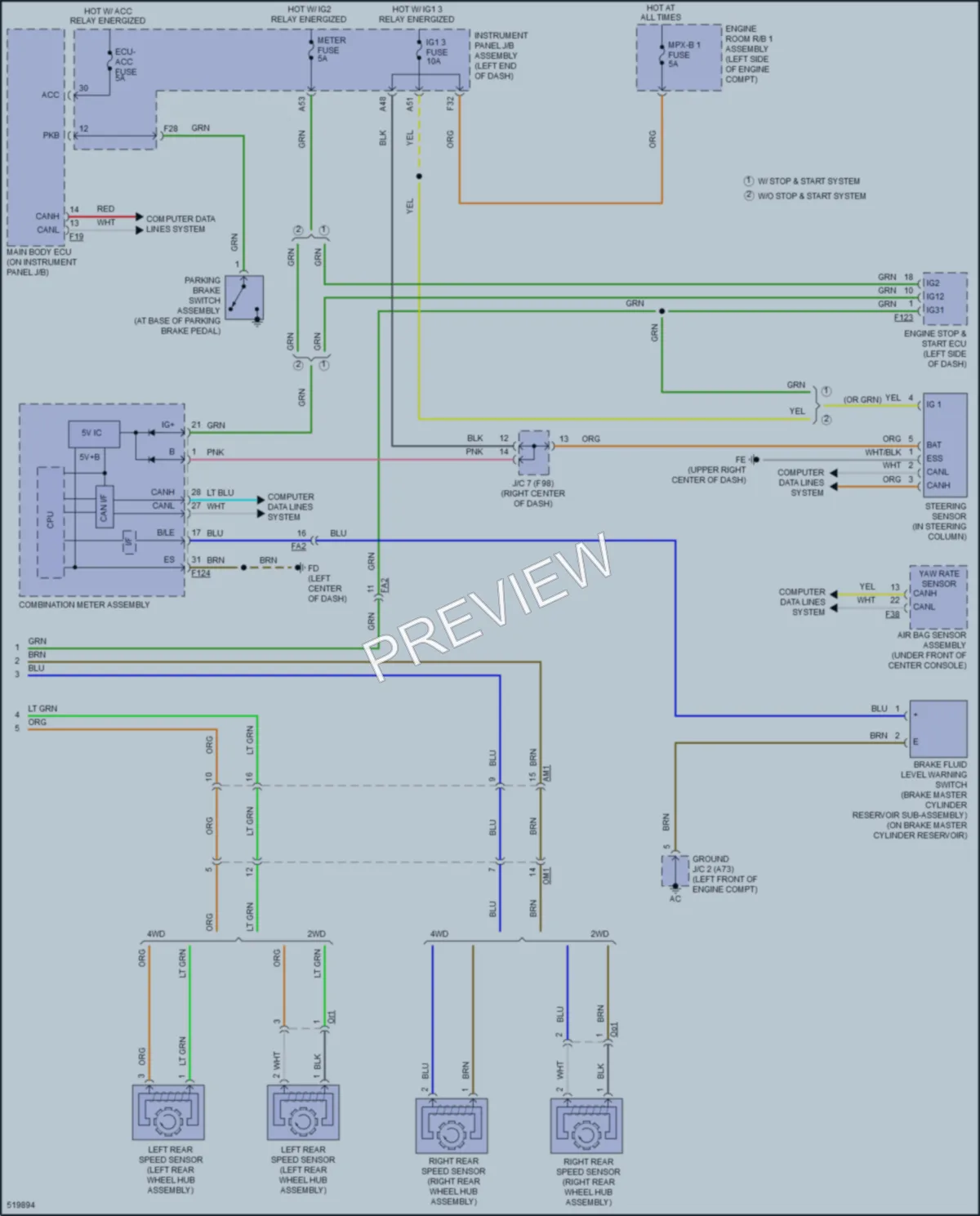 2017 Toyota HighlanderHybrid Anti Lock Brakes wiring diagram preview